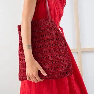 Woven Straw Tote Bag